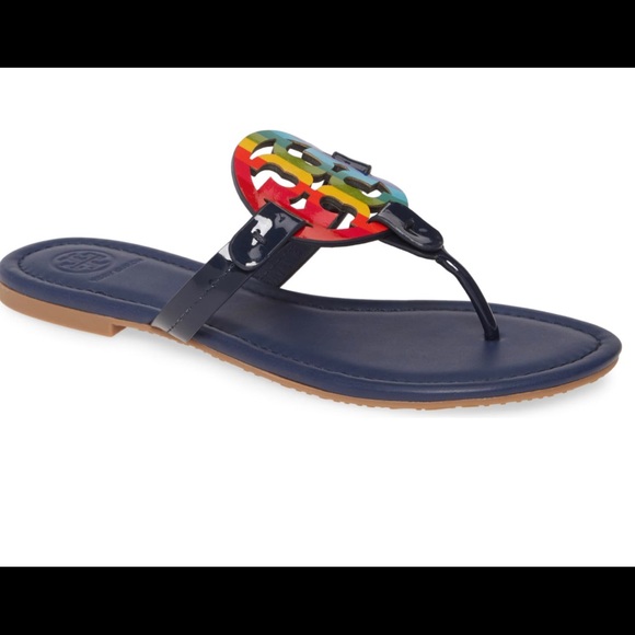 tory burch miller navy rainbow